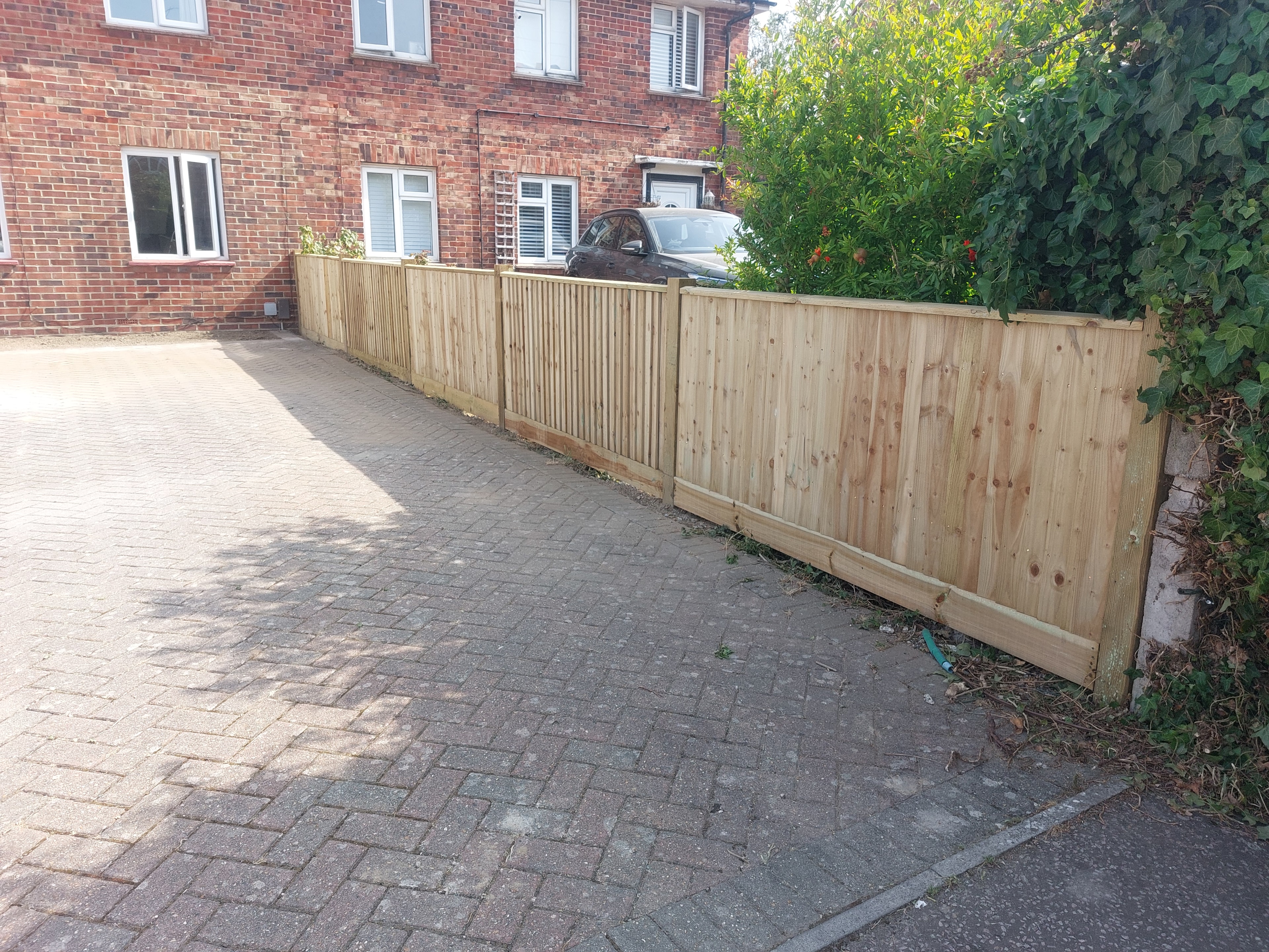 Before — Screen and close board fencing